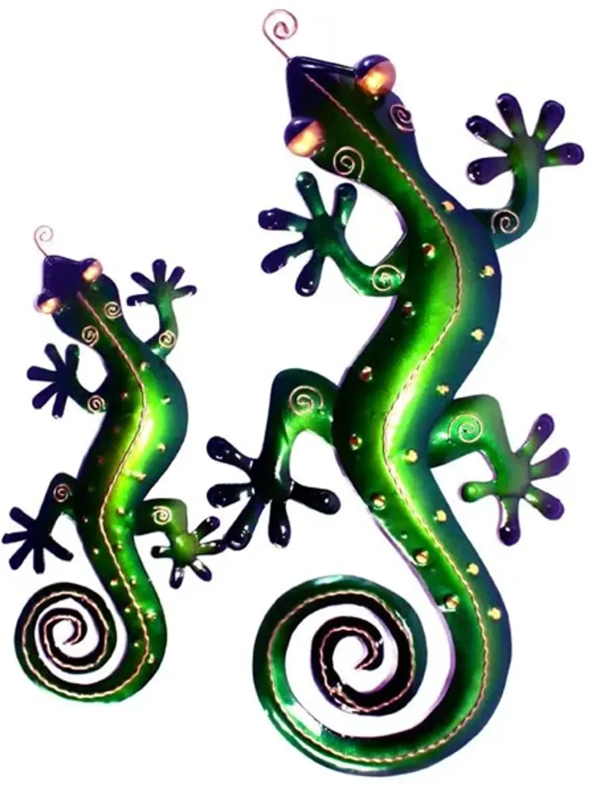 D-ART COLLECTION, INC Iron Green Gecko Wall Dcor Medium