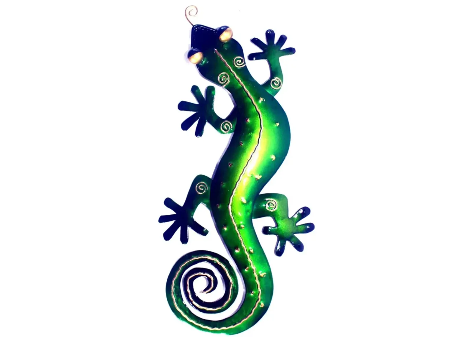 D-ART COLLECTION, INC Iron Green Gecko Wall Dcor Medium