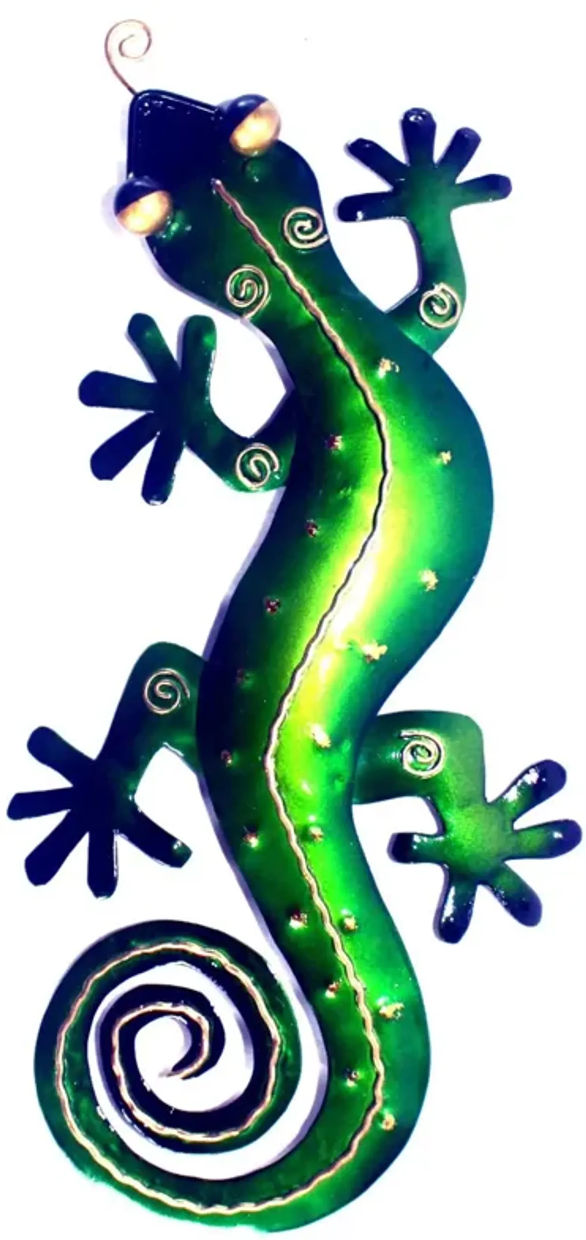 D-ART COLLECTION, INC Iron Green Gecko Wall Dcor Medium