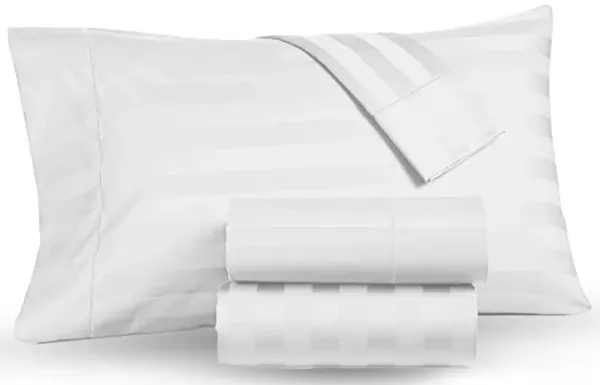 Striped Double Brushed Cooling Microfiber Sheet Set