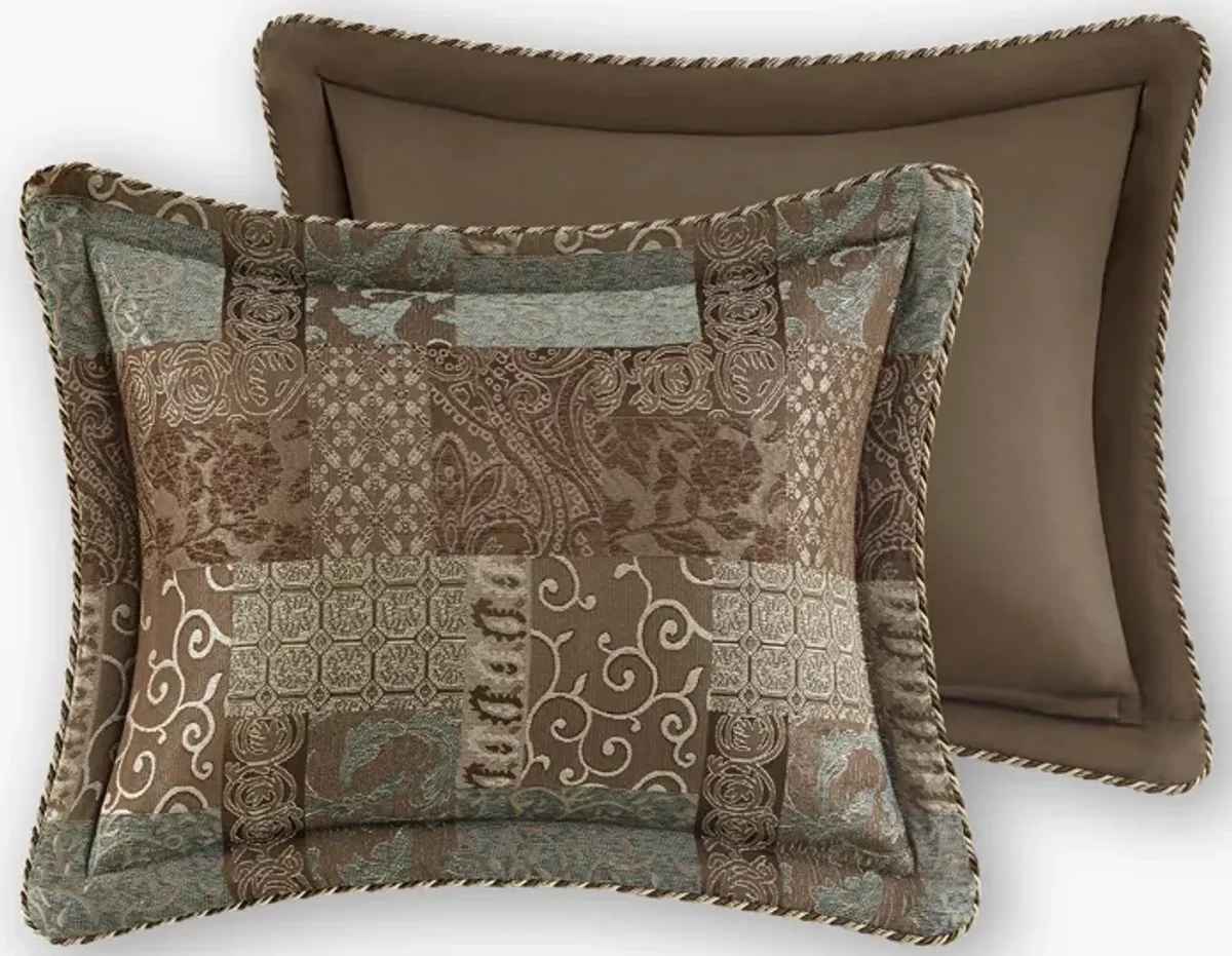 Gracie Mills Lange 4-Piece Patchwork Chenille Jaquard Comforter Set