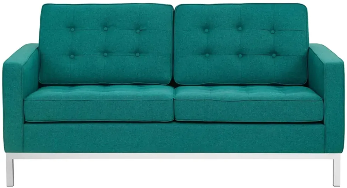 Loft Upholstered Fabric Loveseat