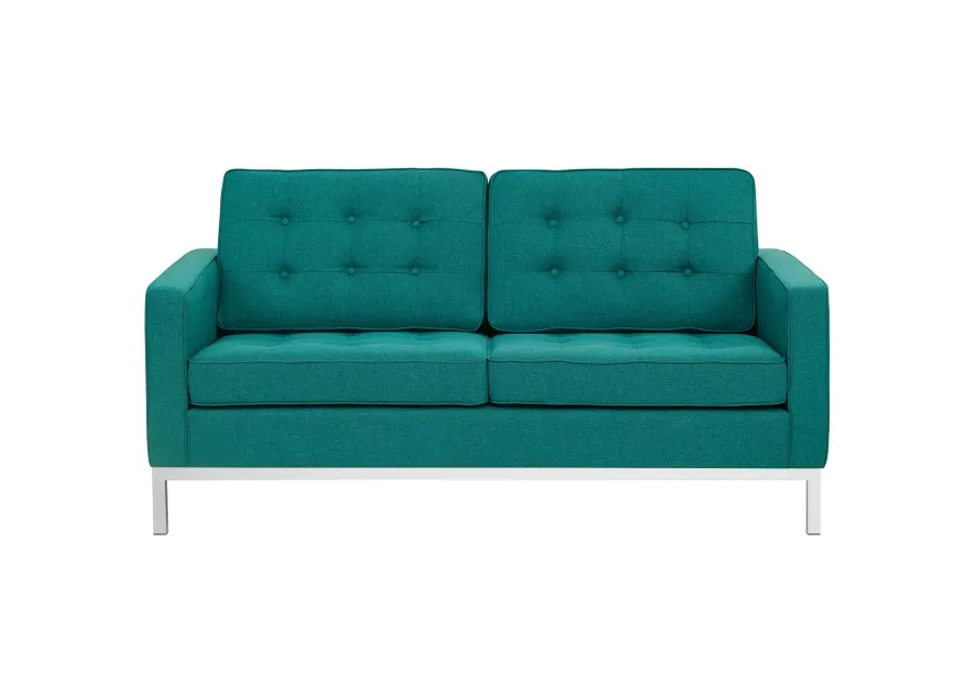 Loft Upholstered Fabric Loveseat