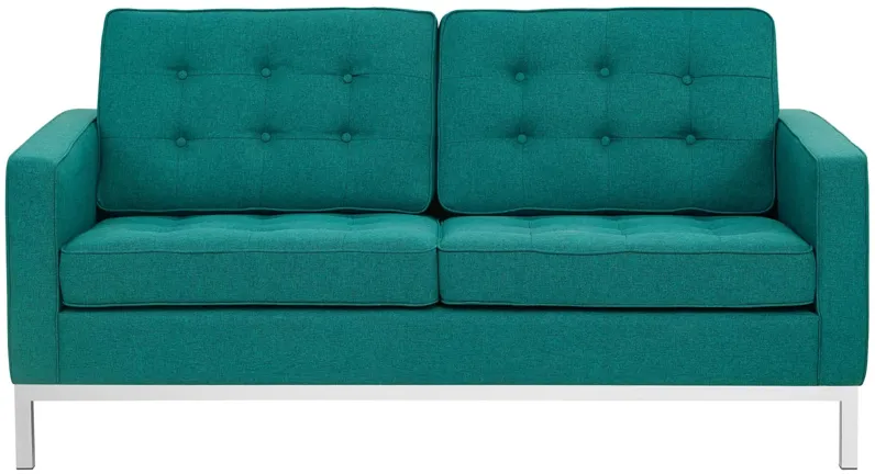 Loft Upholstered Fabric Loveseat