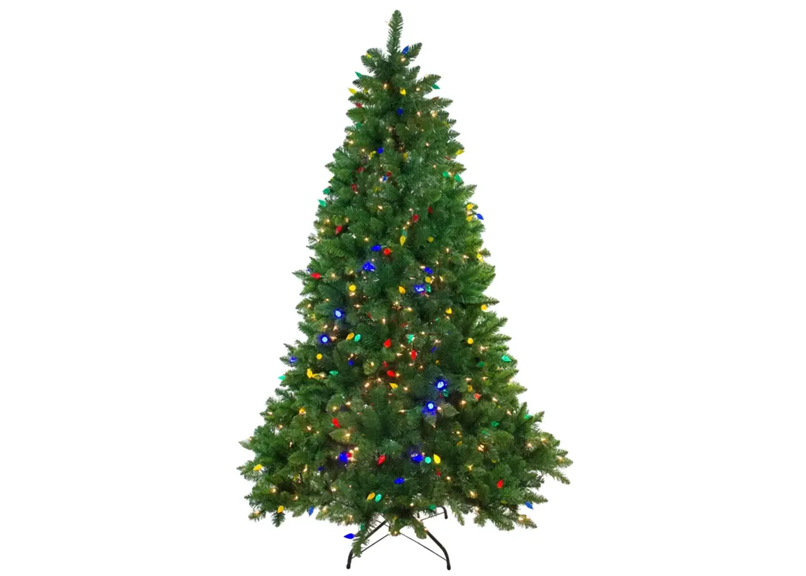 7.5' Pre-Lit Medium Huron Pine Artificial Christmas Tree - Dual Color LED Lights