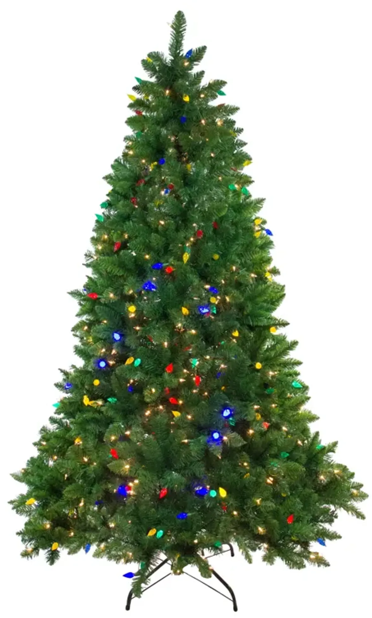 7.5' Pre-Lit Medium Huron Pine Artificial Christmas Tree - Dual Color LED Lights