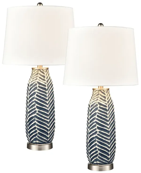 Bynum 29'' High 1-Light Blue Table Lamp Set