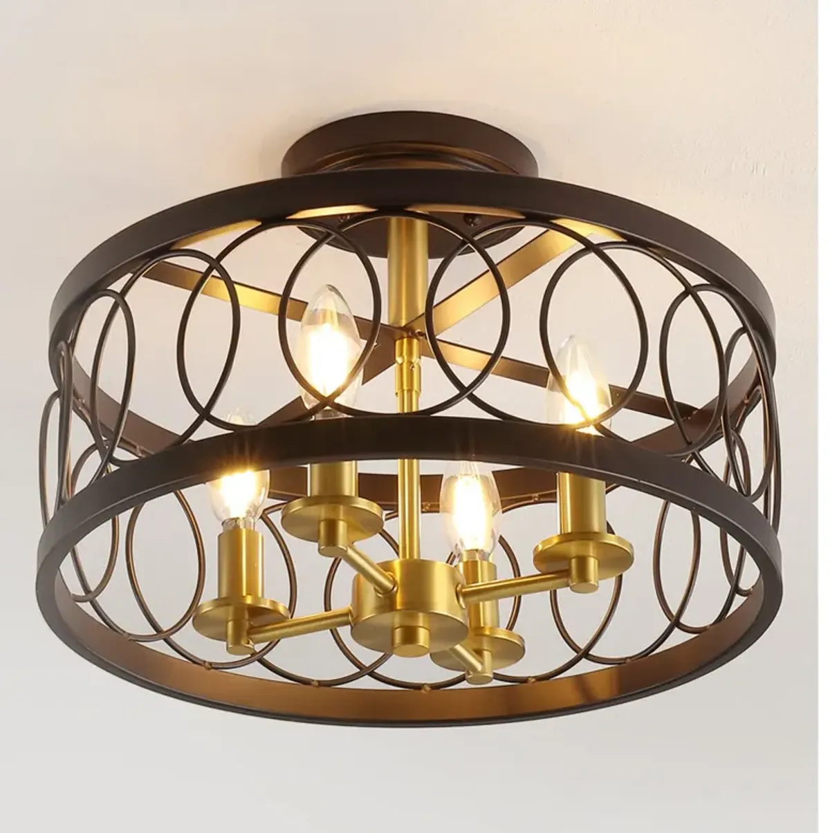 Sylvain Metal LED Semi-Flush Mount