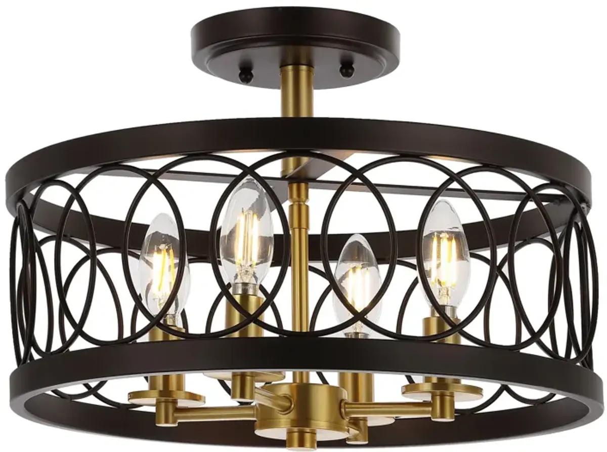 Sylvain Metal LED Semi-Flush Mount