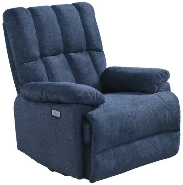 Alexent Dual Motor Power Lift Recliner Chair With USB Port, Fabric Upholstered Blue