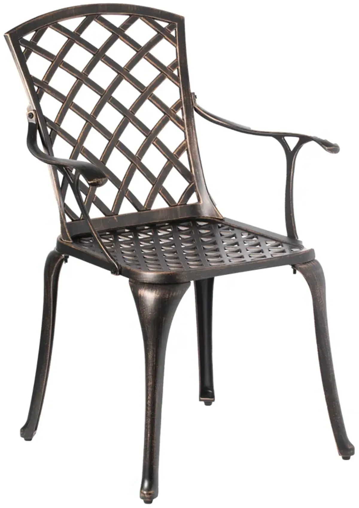 Outdoor and Indoor Bronze Dinning Set 4 Chairs with 1 Table Bistro Patio Cast Aluminum.