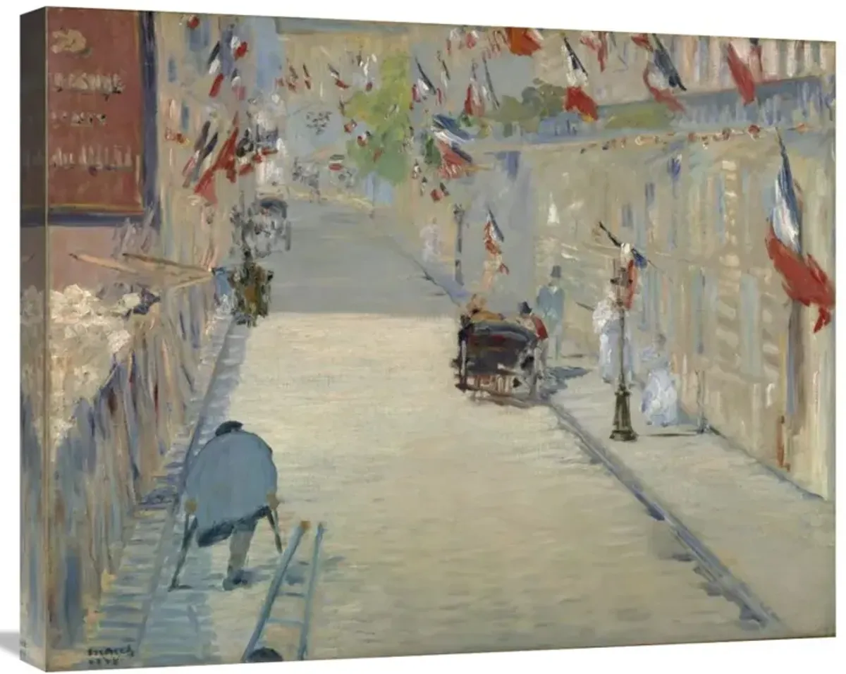 The Rue Mosnier with Flags-Canvas Art-28x22