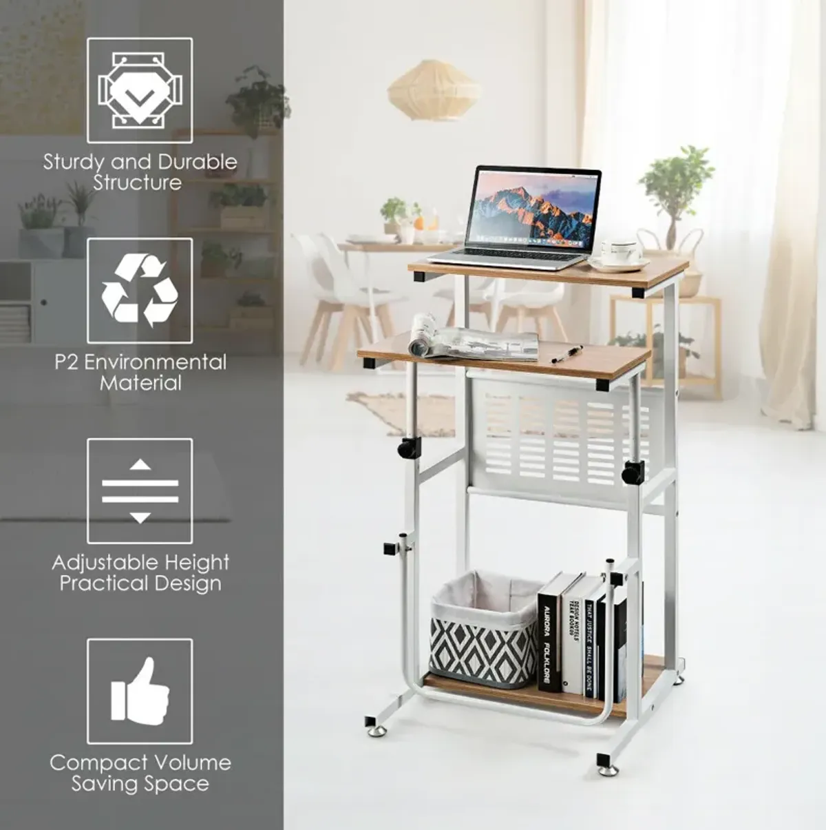 Height Adjustable Stand Up Desk Computer Workstation