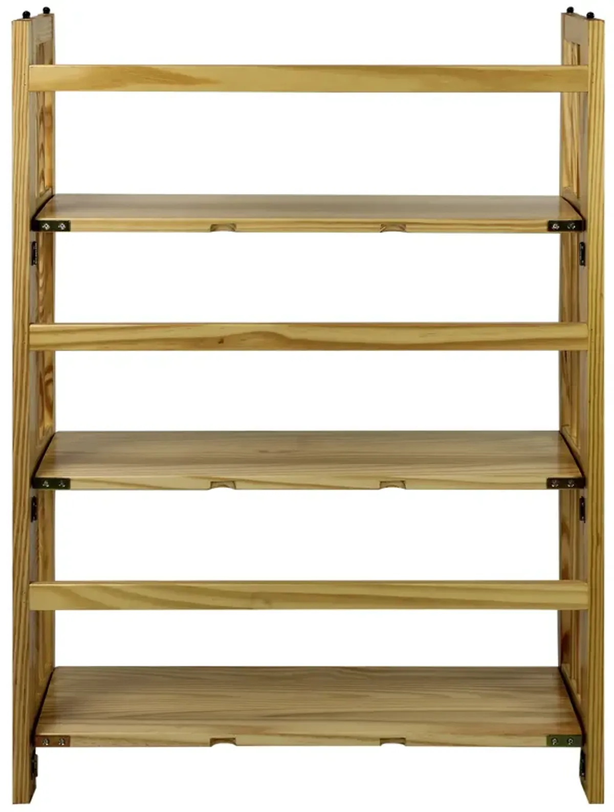 Casual Home 3-Shelf Folding Stackable Bookcase (27.5" Wide)-Natural