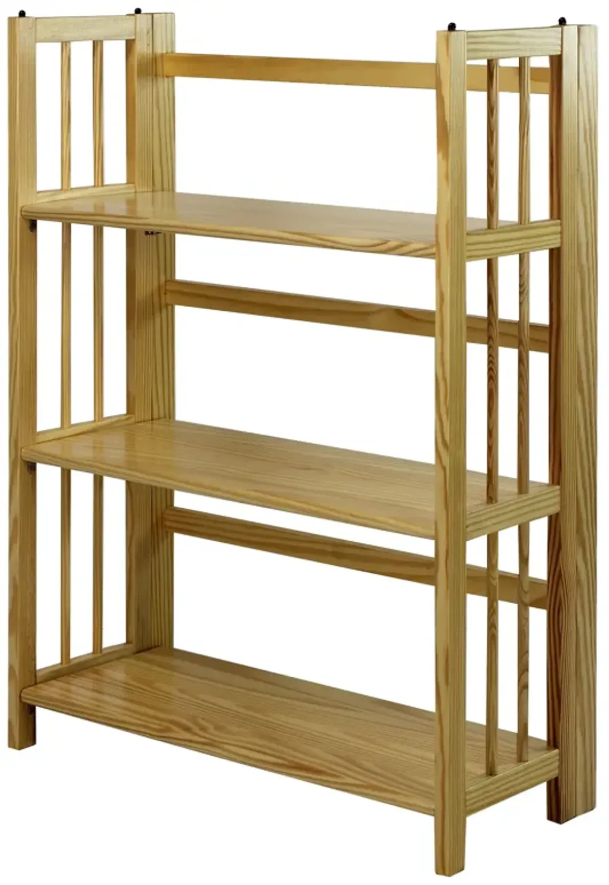 Casual Home 3-Shelf Folding Stackable Bookcase (27.5" Wide)-Natural