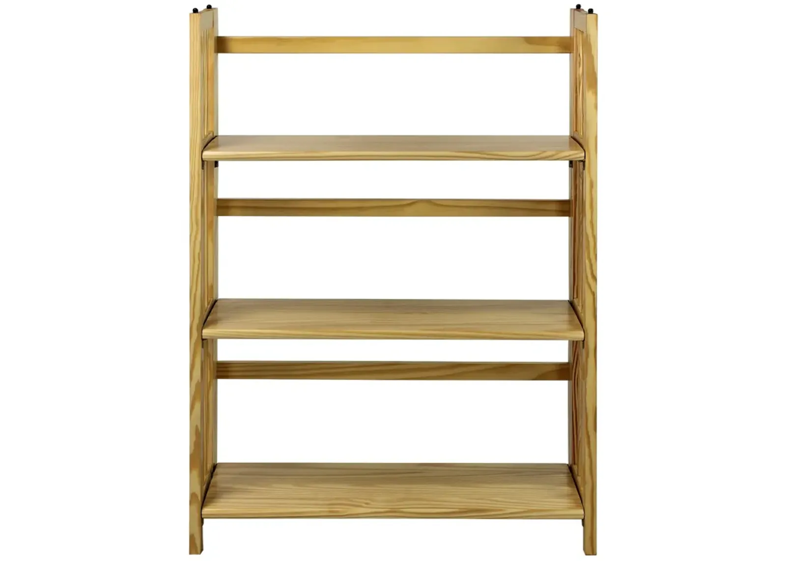 Casual Home 3-Shelf Folding Stackable Bookcase (27.5" Wide)-Natural