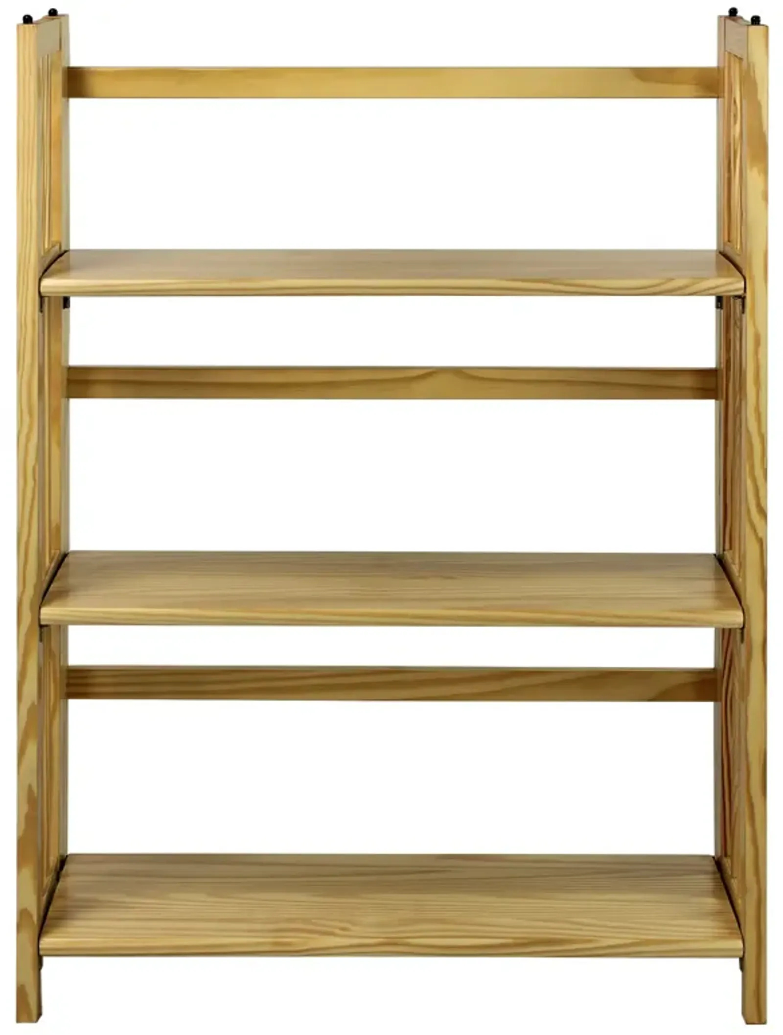 Casual Home 3-Shelf Folding Stackable Bookcase (27.5" Wide)-Natural