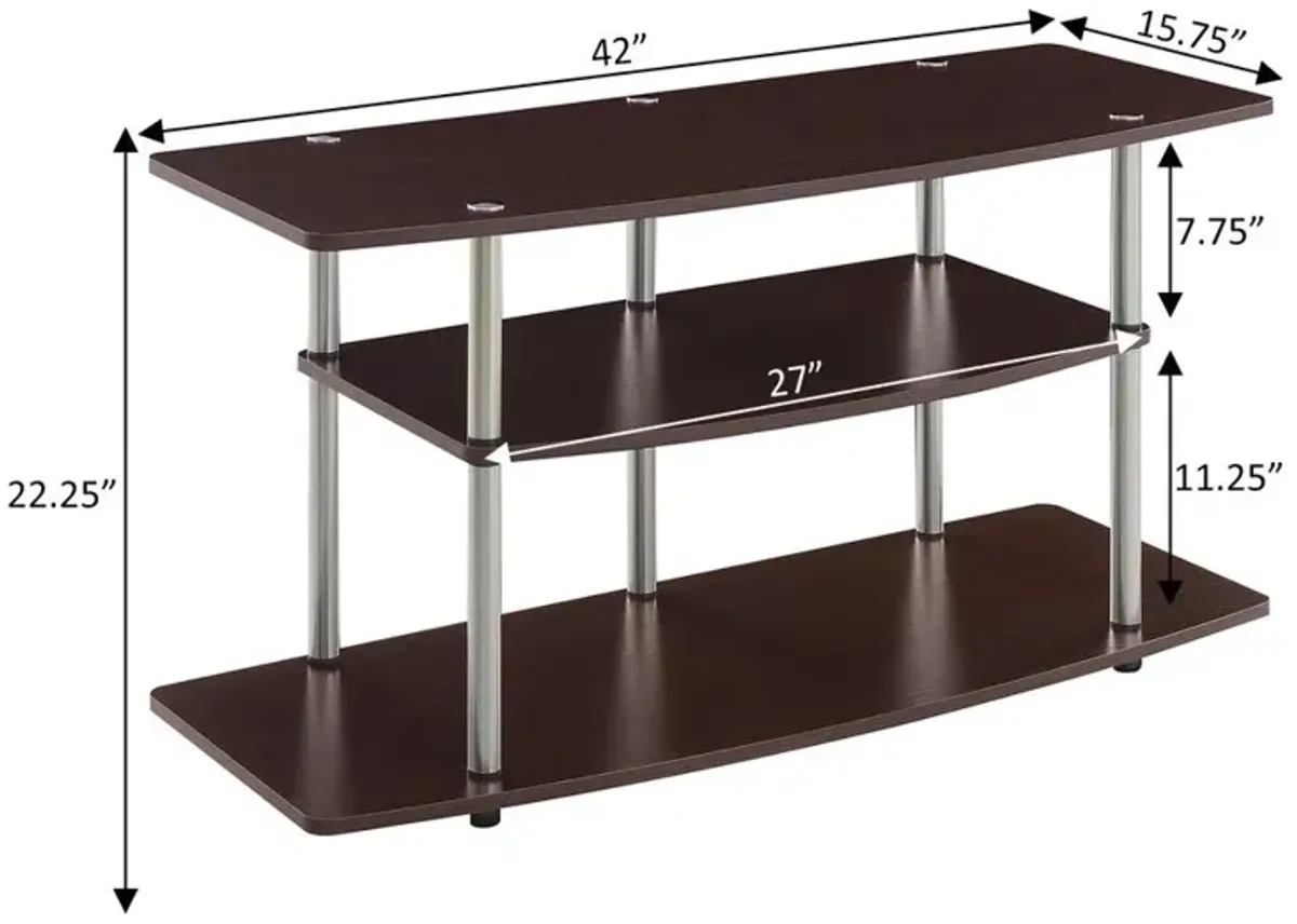 Convience Concept, Inc. No Tools 3 Tier Wide TV Stand for TVs up to 46 Inches