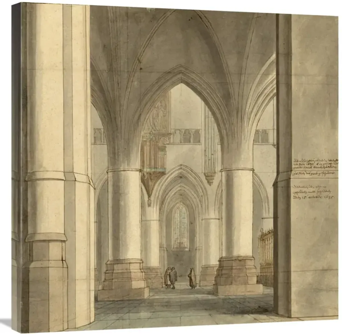 The Choir and North Ambulatory of the Church of Saint Bavo, Haarlem, 1634-Canvas Art-30x30