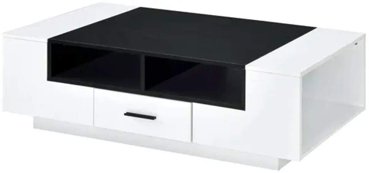 ACME Armour Coffee Table, White & Black