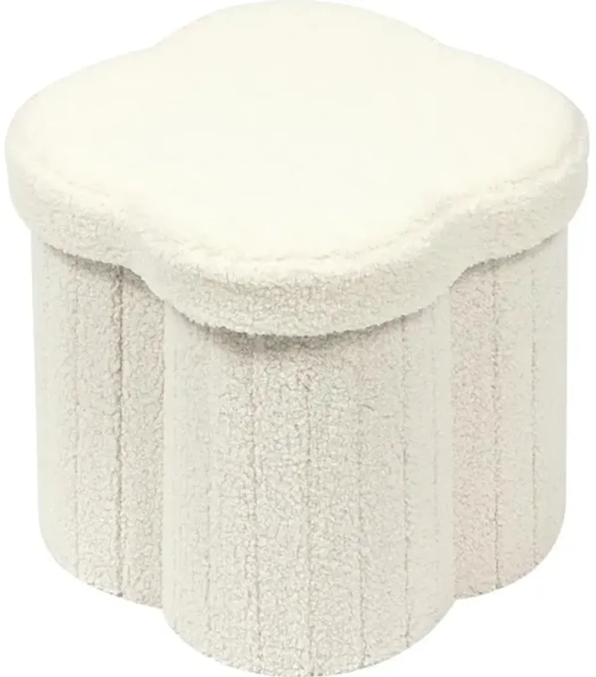 B FSOBEIIALEO Boucle Ottoman Seat for Dorm Room