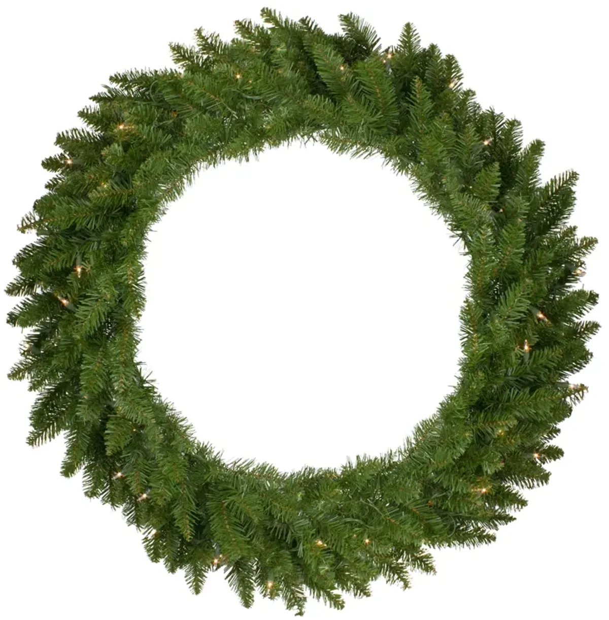 Pre-Lit Eastern Pine Artificial Christmas Wreath  36-Inch  Clear Lights