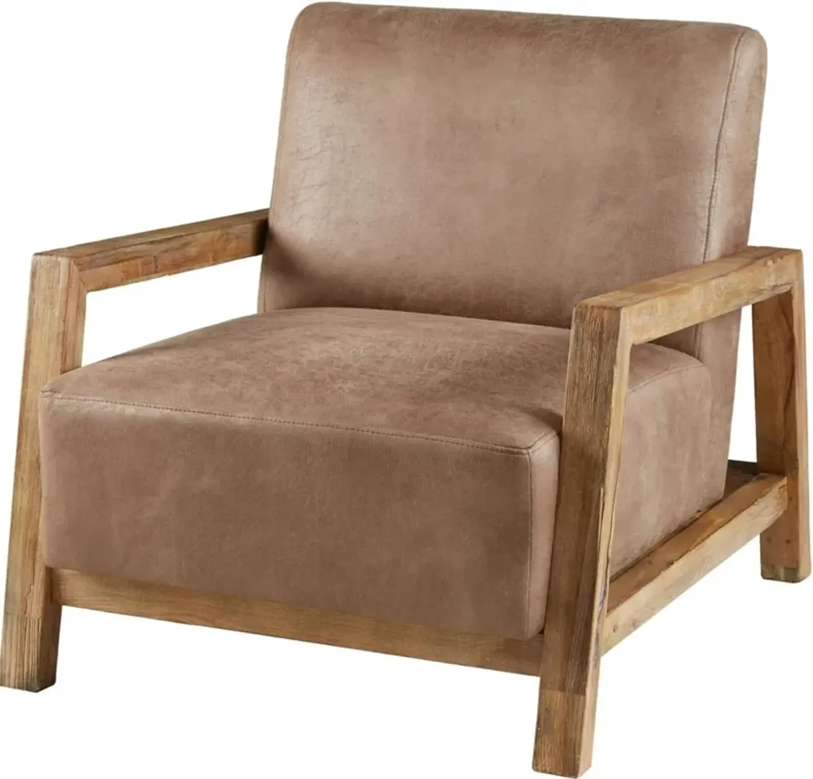 Belen Kox Sophisticate Reclaimed Wood Accent Chair - Taupe/Natural, Belen Kox