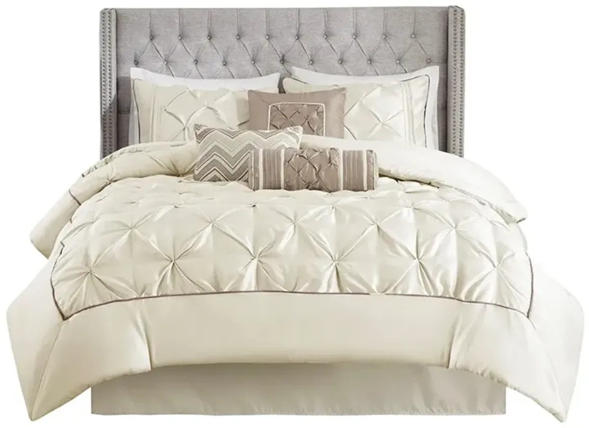 Gracie Mills Shelby 7-Piece Padded Comforter Set