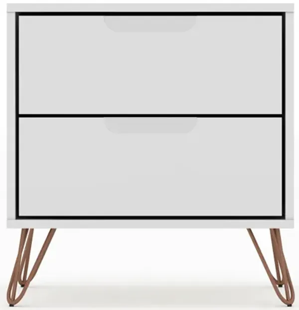 Rockefeller White 2-Drawer Nightstands (Set of 2)