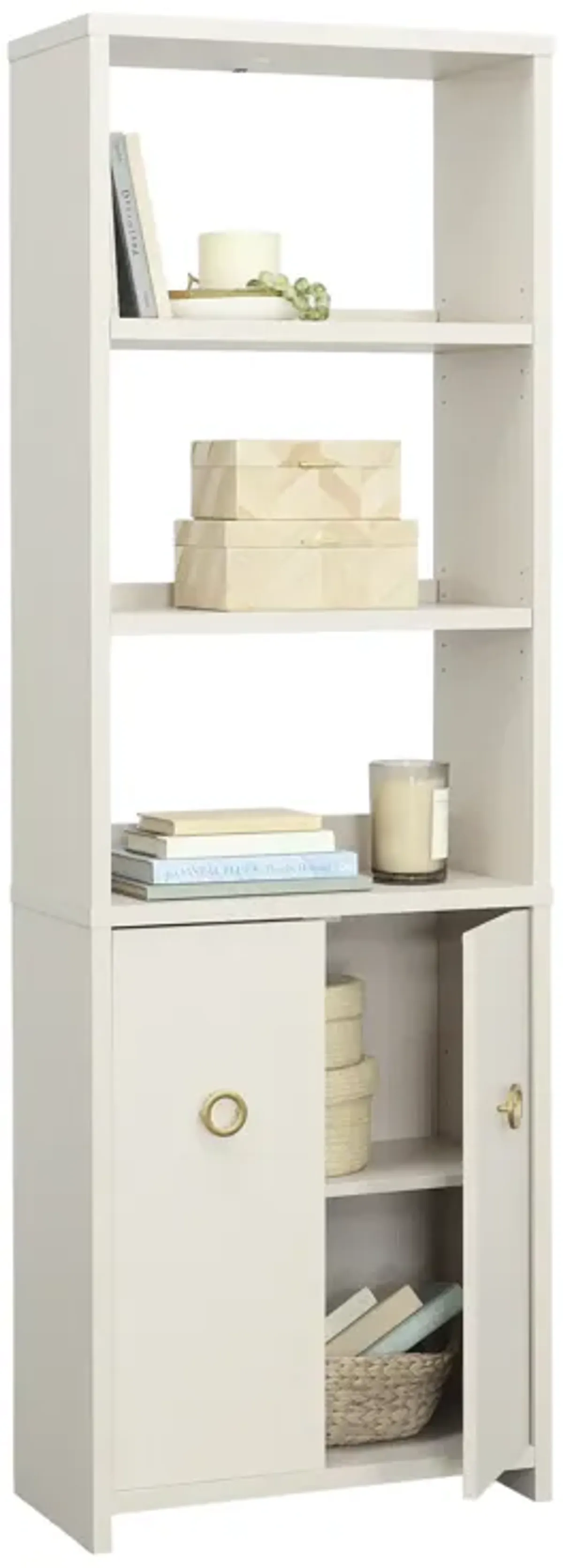 Grand Coast 5-Shelf Bookcase with Doors