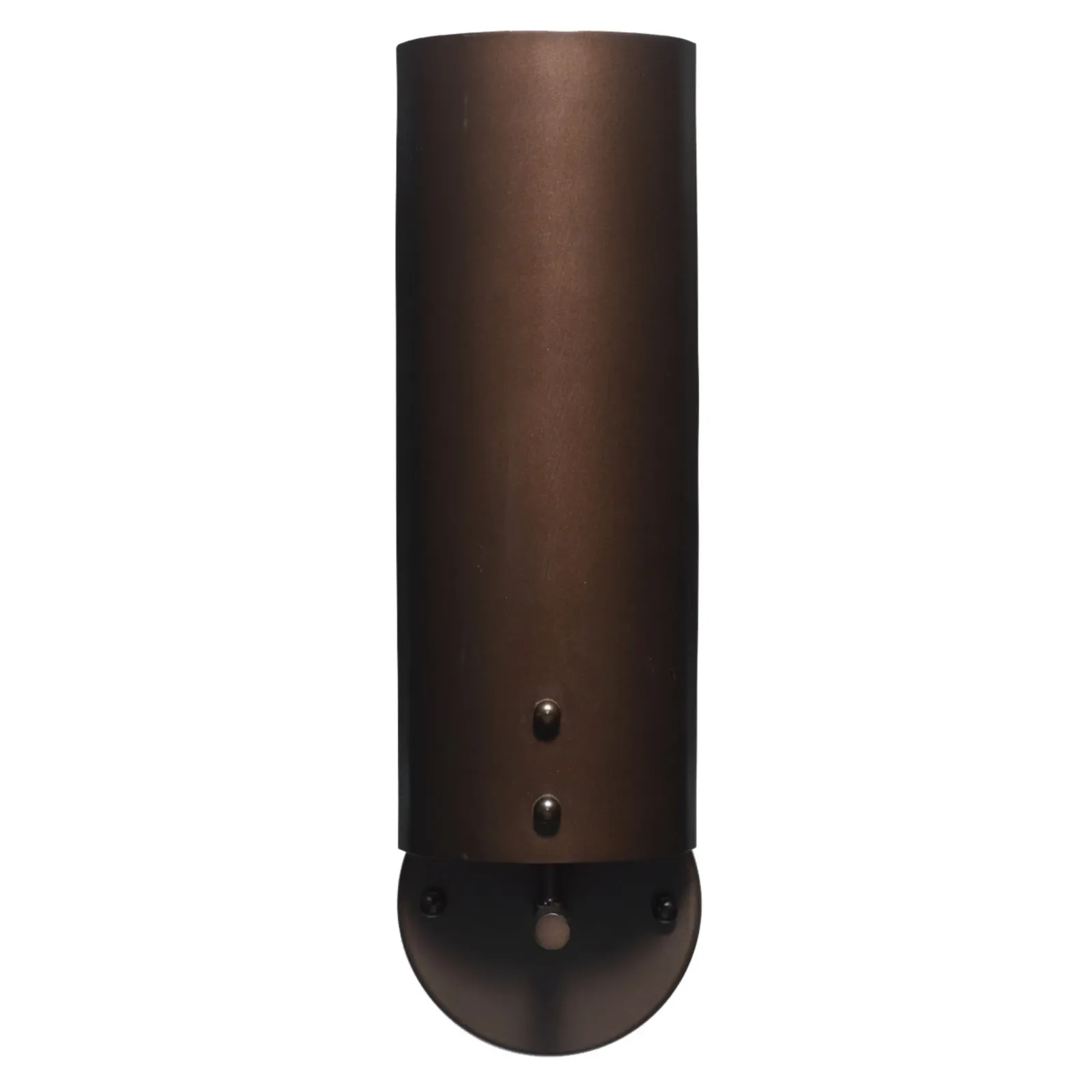 Oli 16 Inch Wall Sconce, Steel Frame, Cylindrical Shade, Modern, Bronze-Benzara