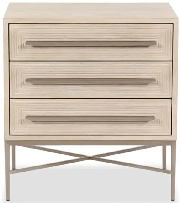 Cascade Three-Drawer Nightstand