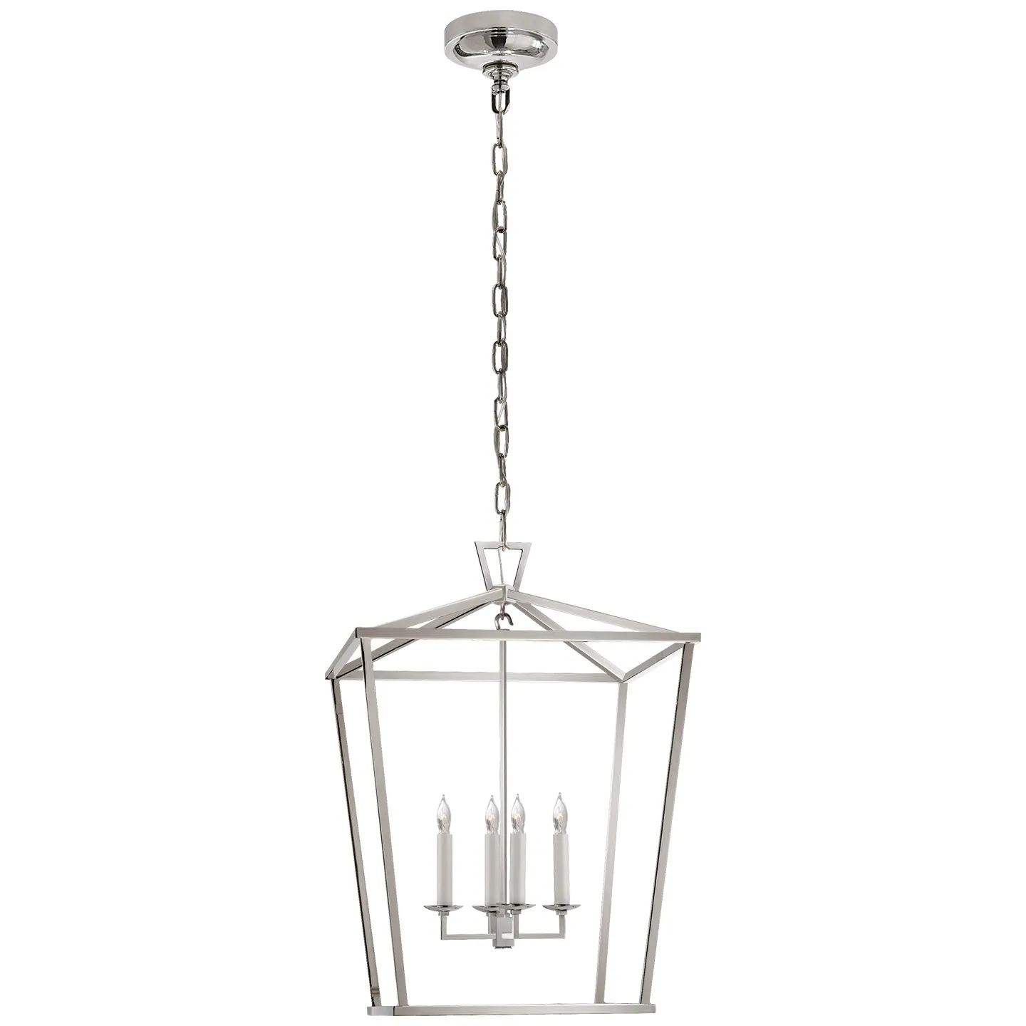 Darlana Wall Lantern in Polished Nickel