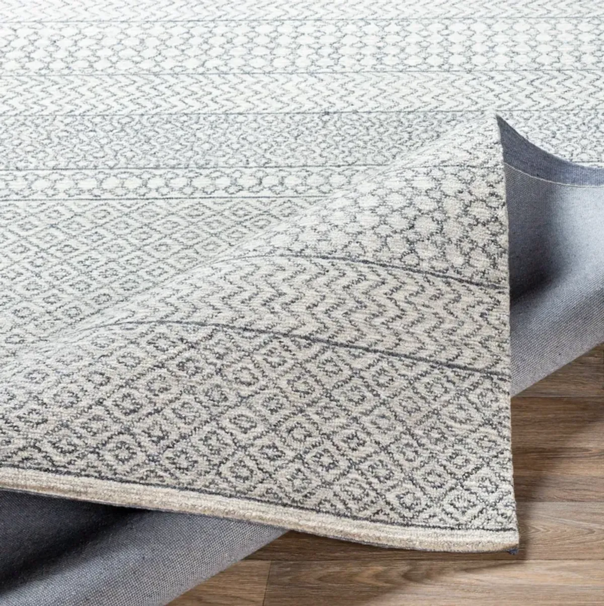 Maroc MAR-2301 8' Round Gray Rug