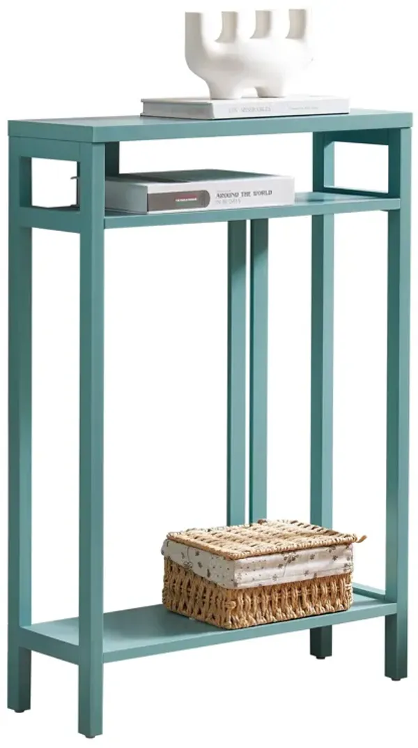 Kings Brand Furniture Bisbee Wood Console Table with 2 Open Storage Shelves, Narrow & Minimalist Sofa Table, Entryway Table Perfect for Hallway, Behind The Couch, Living Room & Foyer