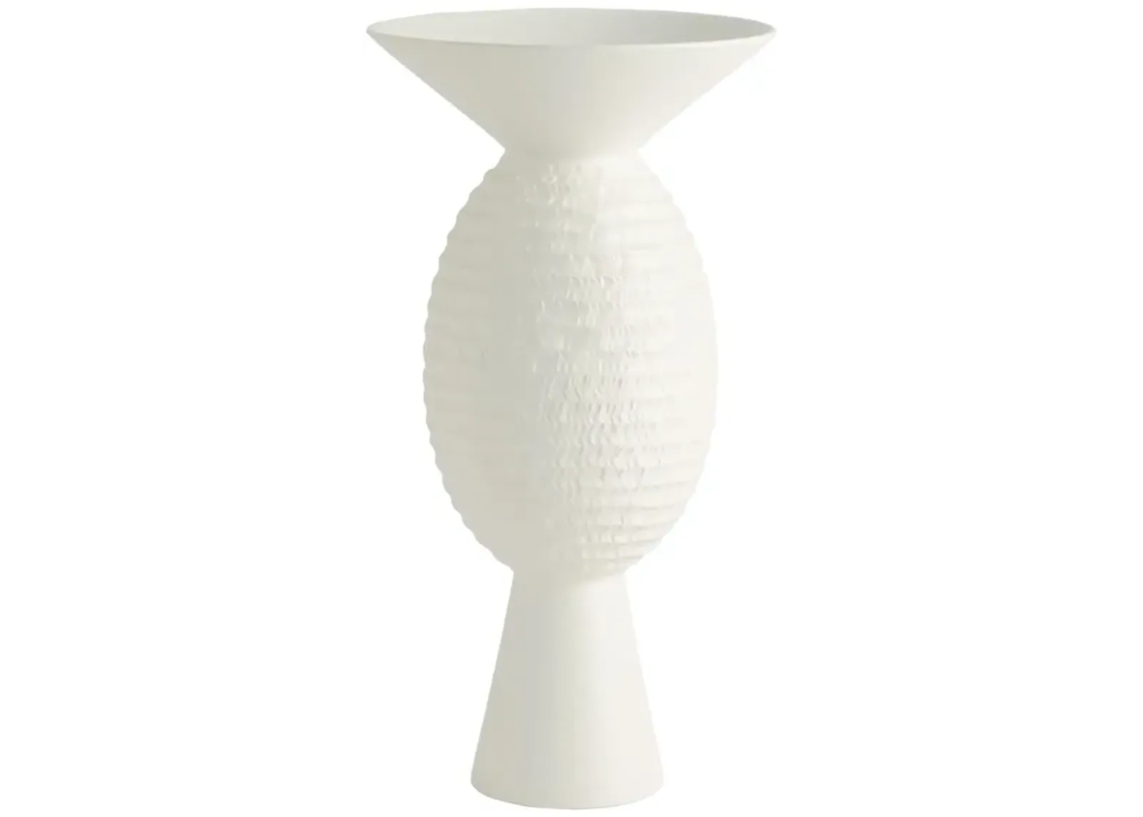 Wide Chiseled Orb Vase