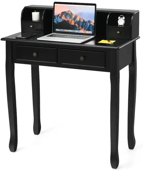 Removable Floating Organizer 2-Tier Mission Home Computer Vanity Desk