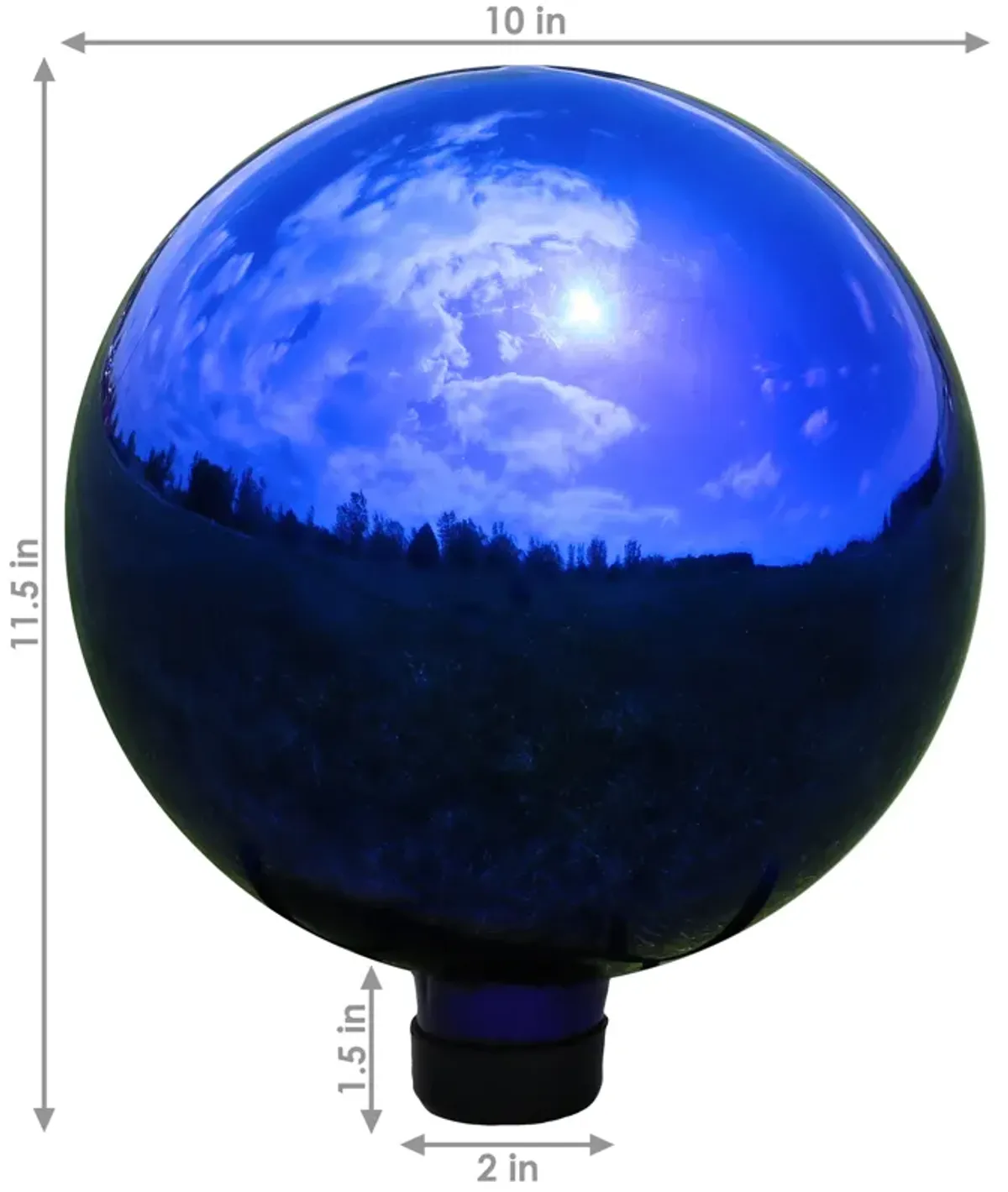 Sunnydaze Set of 2 10" Mirrored Stainless Steel Gazing Globe