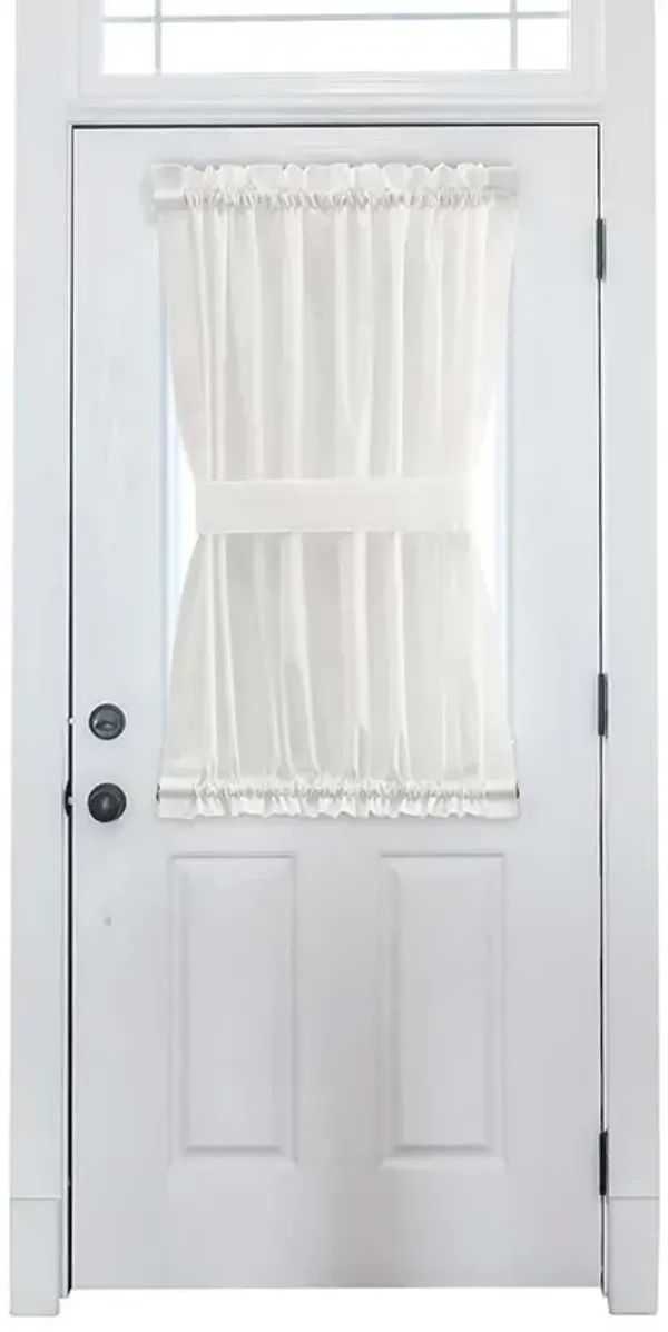 Ellis Stacey 1.5" Rod Pocket High Quality Fabric Solid Color Door Panel 41"x40" Ice Cream