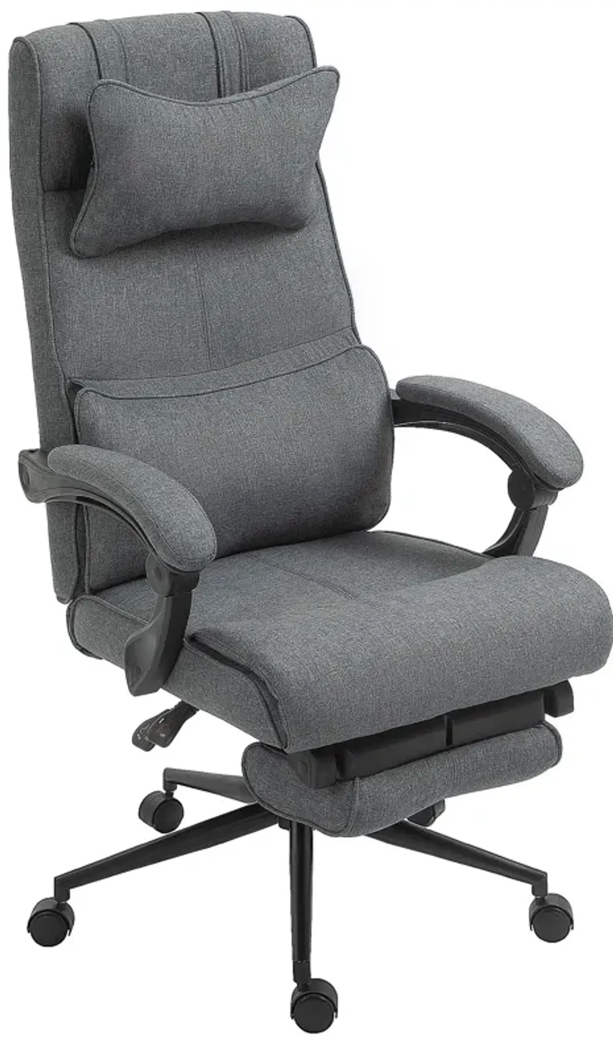 Office Desk Chair Home Ergonomic Adjustable Rolling Linen Reliner W/ Footrest