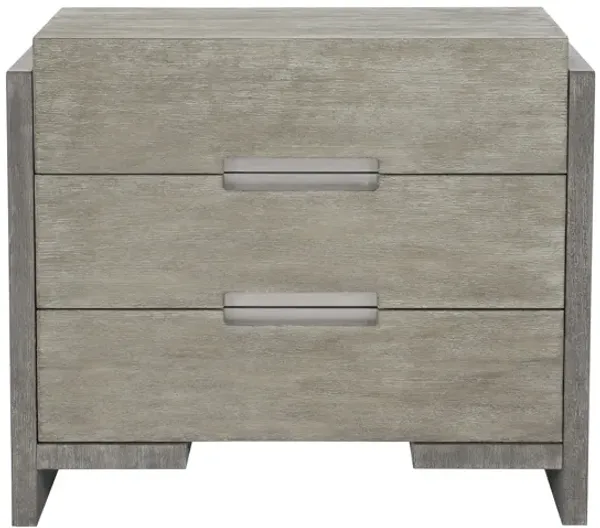 Foundations 3 Drawer Nightstand in Grey