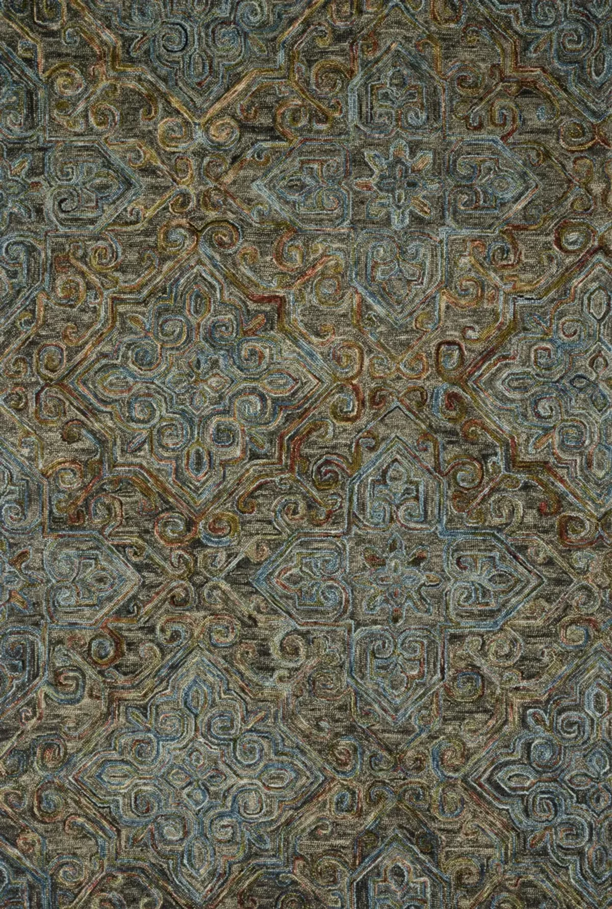 Victoria Charcoal/Multi 9'3" x 13' Rug