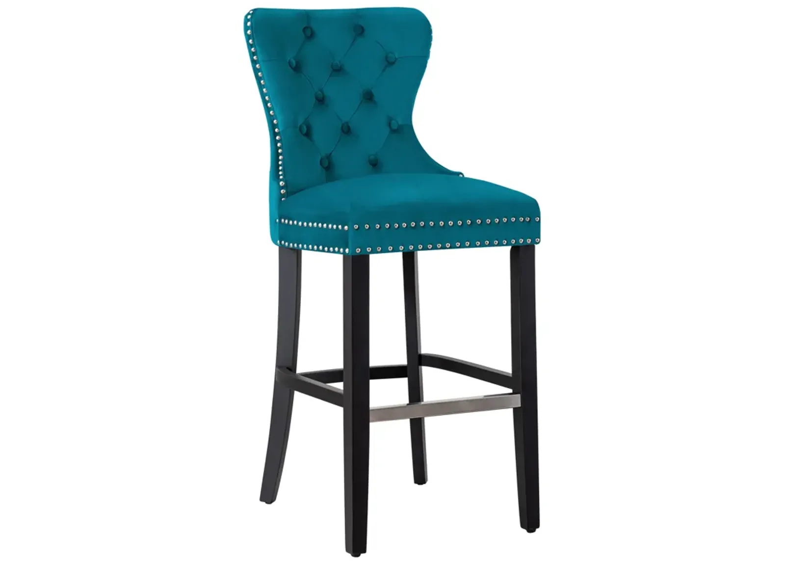 WestinTrends Tufted Velvet Bar Stool