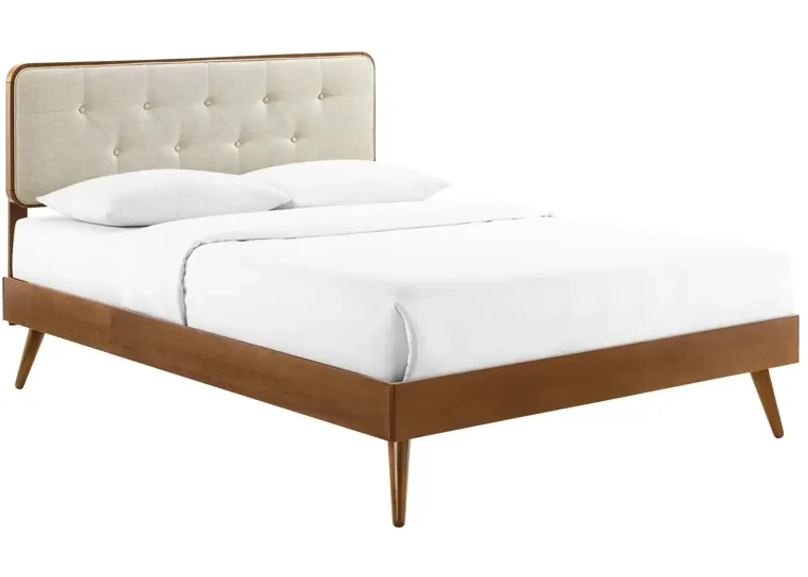 Modway - Bridgette King Wood Platform Bed with Splayed Legs