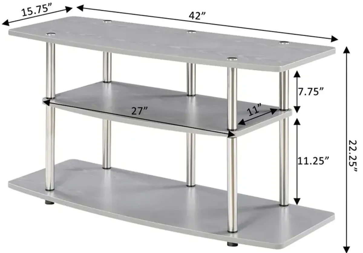 Convience Concept, Inc. No Tools 3 Tier Wide TV Stand for TVs up to 46 Inches