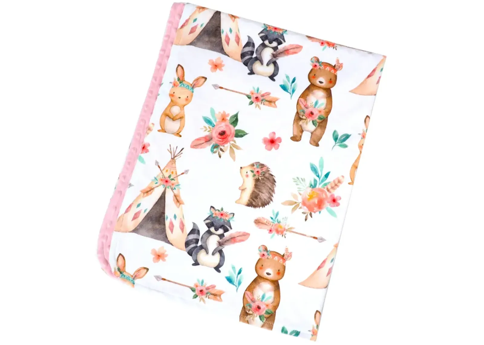 Honey Lemonade - Premium Baby & Toddler Minky Blanket (Woodland Tribe)