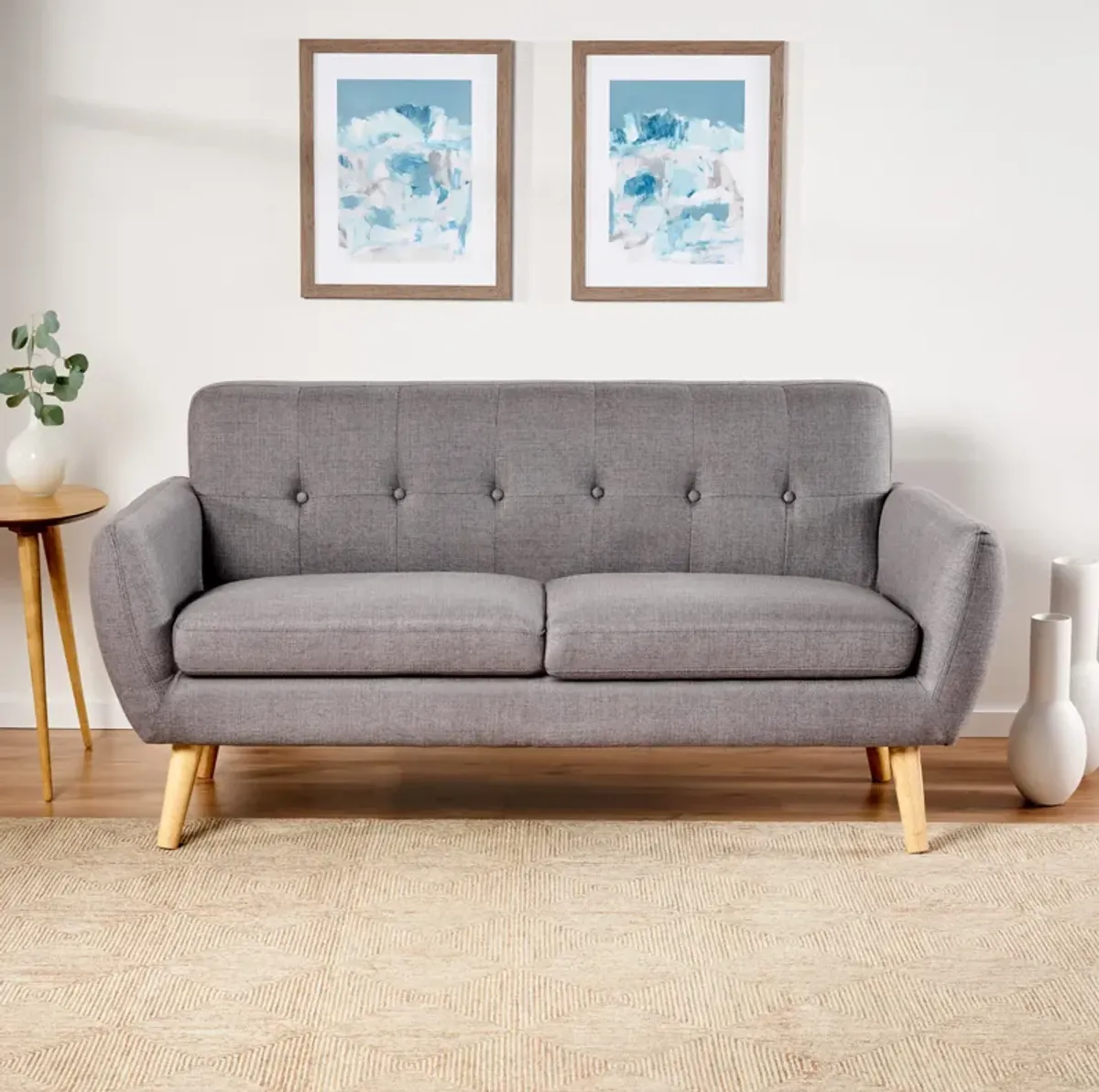 Merax Modern Fabric Loveseat Sofa