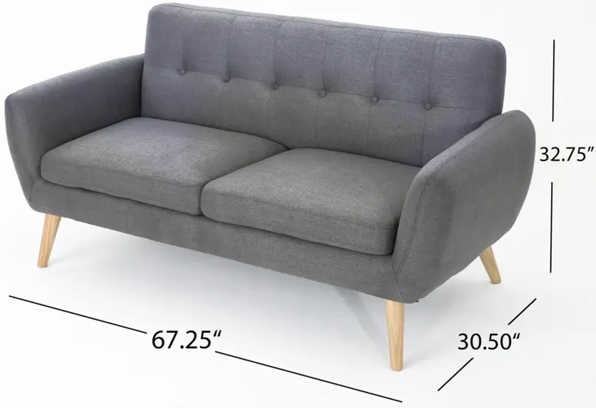 Merax Modern Fabric Loveseat Sofa