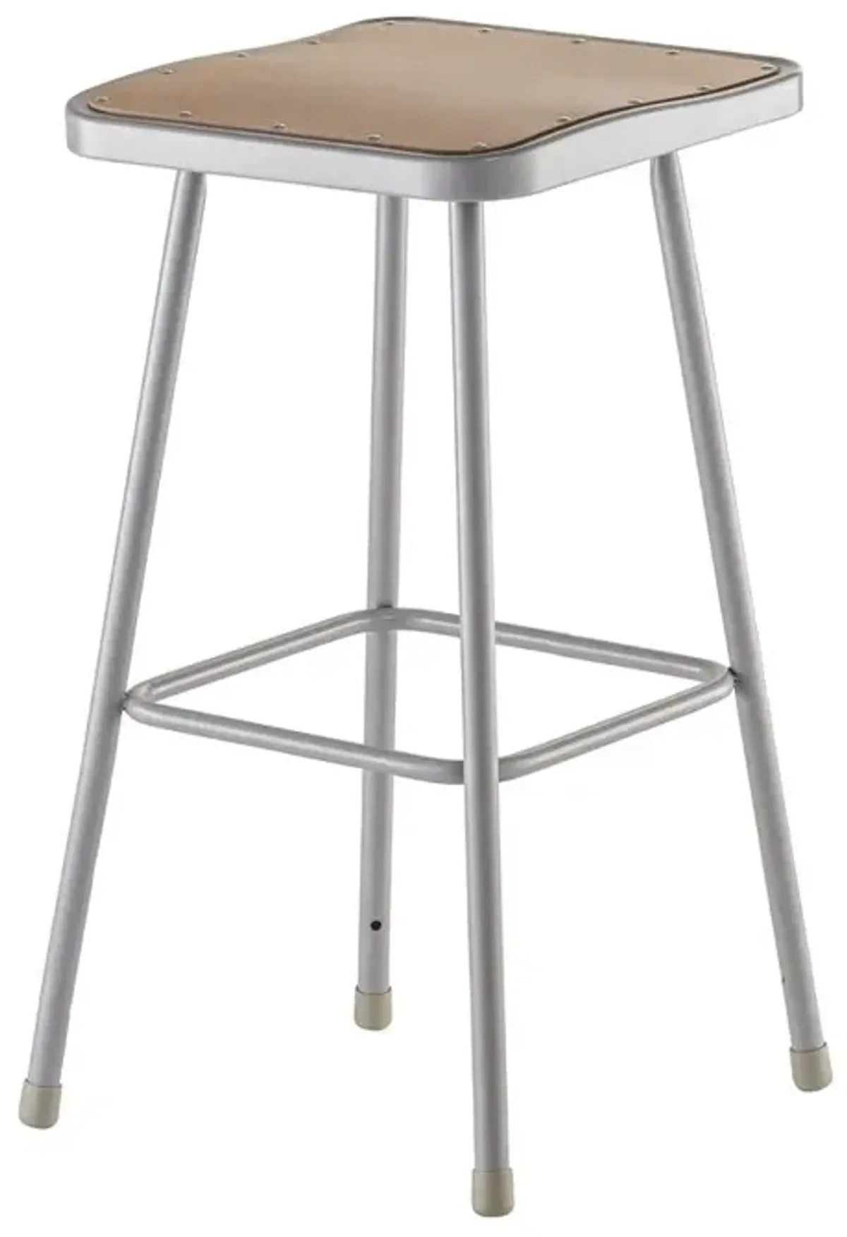 NPS® 30" Heavy Duty Square Seat Steel Stool, Grey