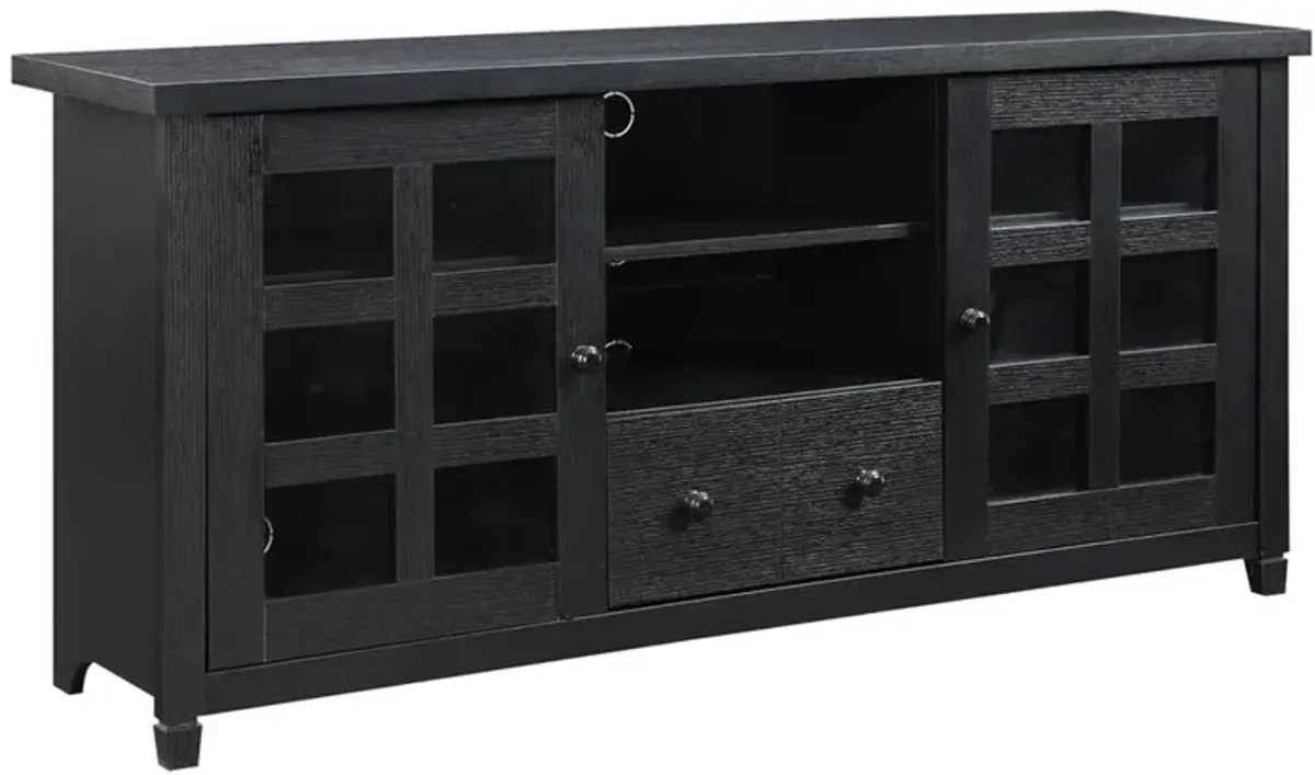 Convience Concept, Inc. Newport Park Lane 1 Drawer TV Stand with Storage Cabinets and Shelves for TVs up to 65 Inches, Black